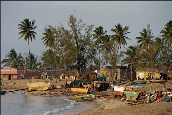 Fishing village on the outskirts of the town