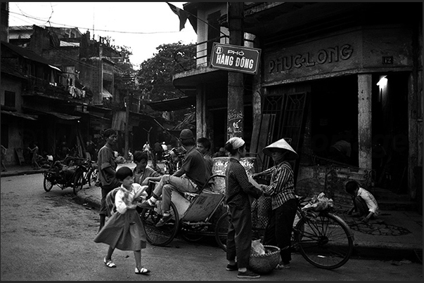 Hanoi. The road of blacksmiths in the old part of the town